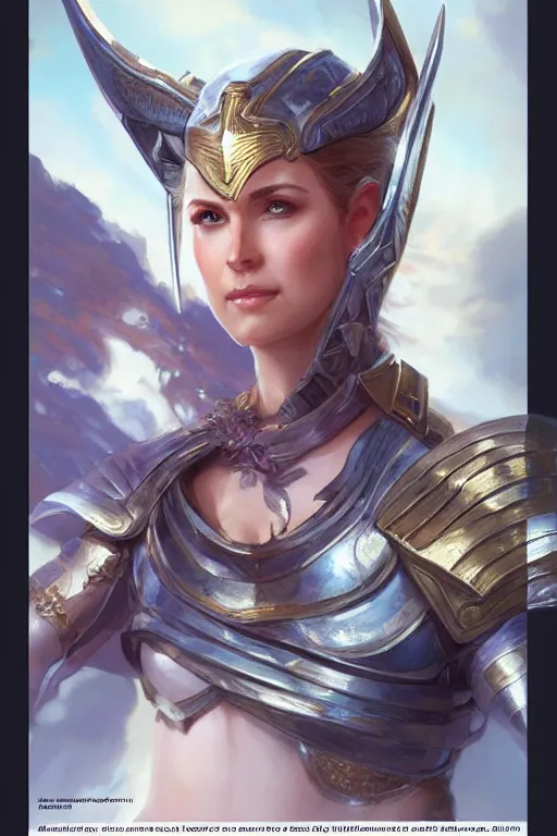 Image similar to amazon valkyrie athena, d & d, fantasy, portrait, highly detailed, headshot, digital painting, trending on artstation, concept art, sharp focus, illustration, art by artgerm and greg rutkowski and magali villeneuve