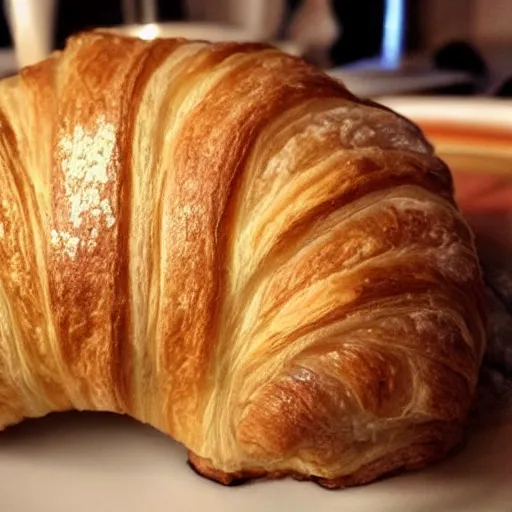 croissant with a top hat and a mustache | Stable Diffusion