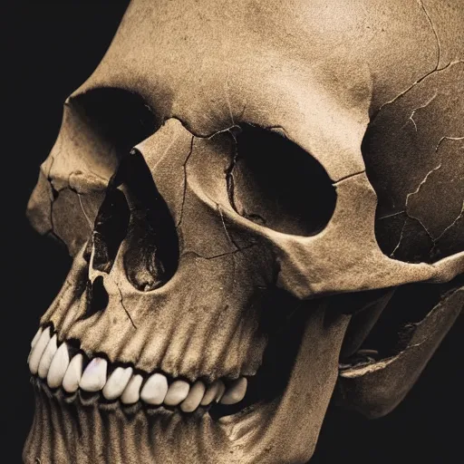 Prompt: photo of a skull, studio lighting, 4k