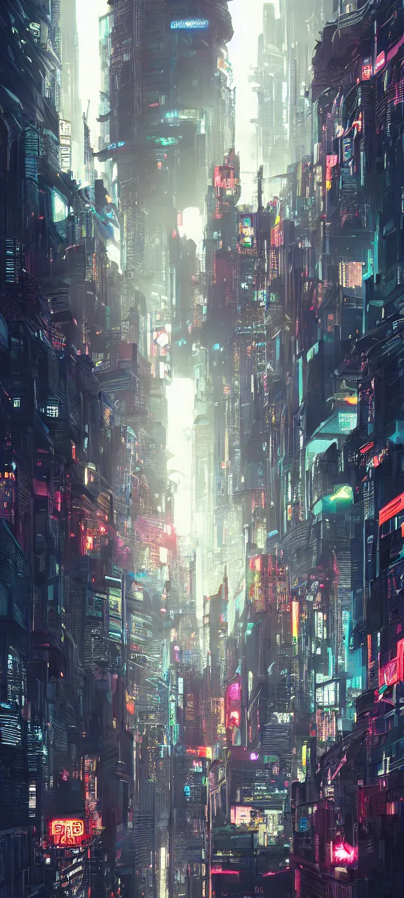 Image similar to Cyberpunk City, by Bjorn Barends