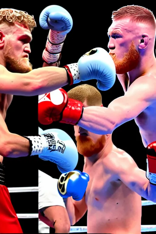 Prompt: jake paul boxing conner mcgregor