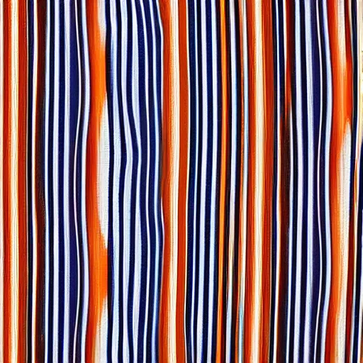 Image similar to textile pattern orange stripes with thin blue and white lines, high quality 3d