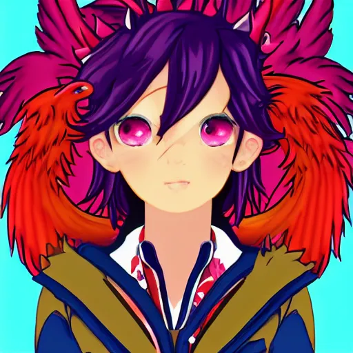 Image similar to kawaii phoenix portrait