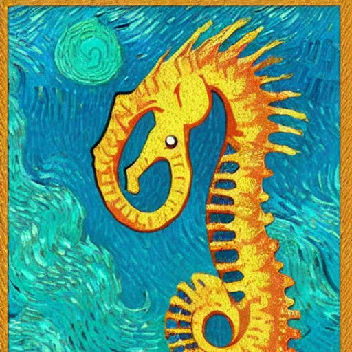 Image similar to seahorse by Vincent van Gogh