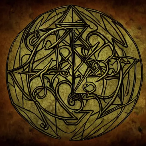 Prompt: planescape art style sigil wallpaper