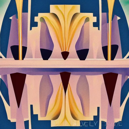 Image similar to artwork in the style of art deco