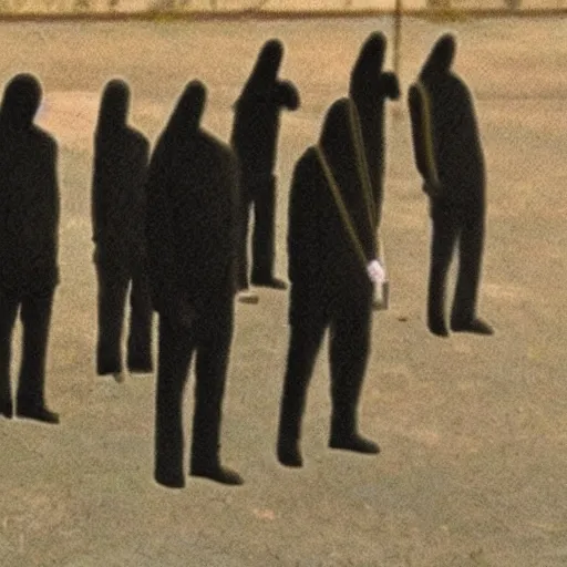 Prompt: anonymous being executed via firing squad