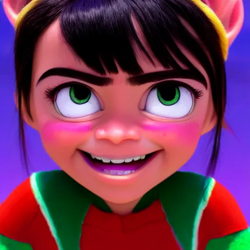 Prompt: vanellope from wreck it ralph art realistic