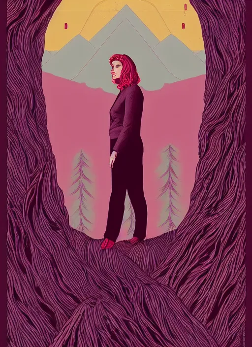 Image similar to twin peaks movie poster art by drew millward