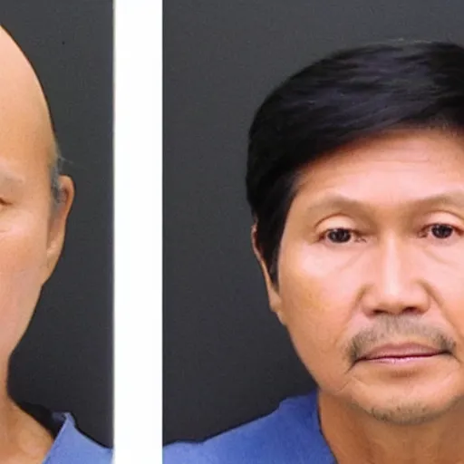 Image similar to mugshot photo of BongBong Marcos, realistic,