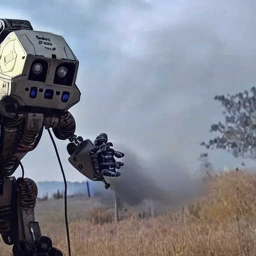 Image similar to chappie the robot making a vape smoke cloud, huge amount of vape, we get it you vape