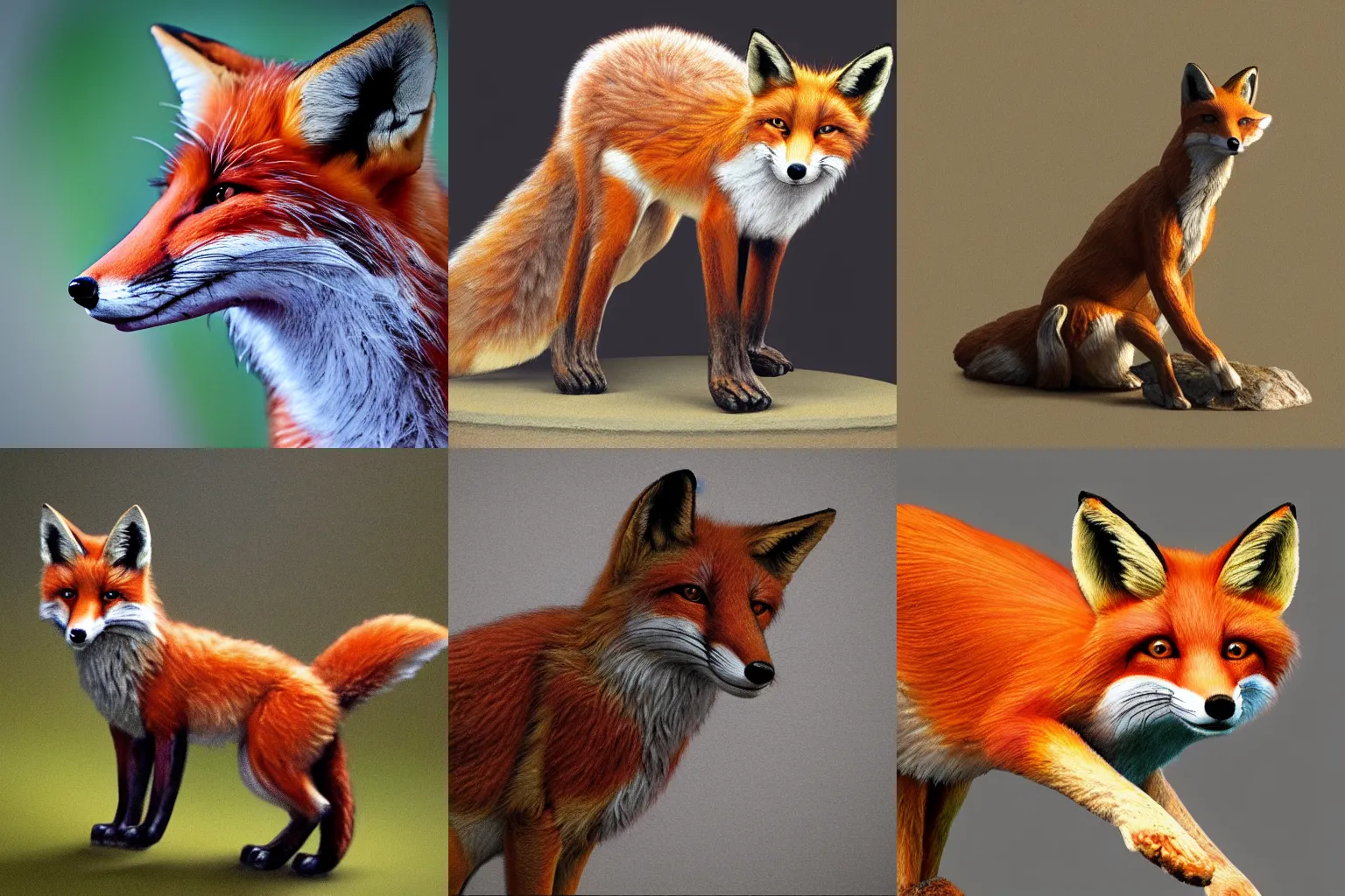 Prompt: a photorealistic antrophomorphic fox