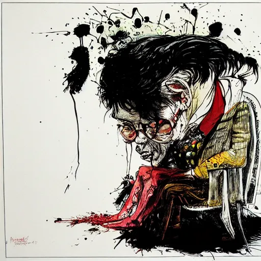 Image similar to apathy by ralph steadman