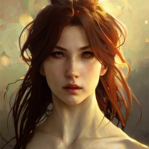 Image similar to digital character concept art by artgerm and greg rutkowski and alphonse mucha. closeup open female mouth, defiant, light effect, 8 k, hyper detailed, intricate, elegant, digital painting, artstation, smooth, sharp focus