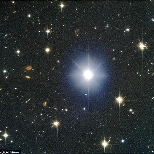 Prompt: Stunning picture by the Hubble Telescope of a star that is completely black. A pitch black star. NASA