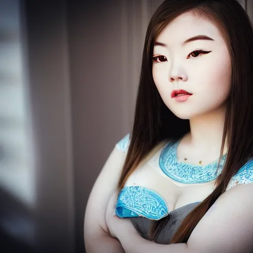 Prompt: a masterpiece portrait photo of a beautiful young woman who looks like an mei from overwatch, symmetrical face