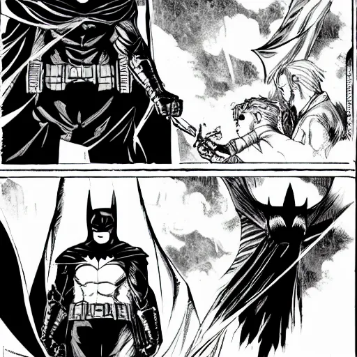 Image similar to Batman in the manga Berserk