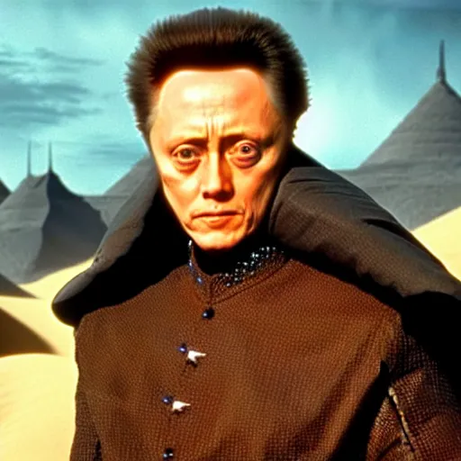 Image similar to christopher walken as emperor shaddam iv in dune