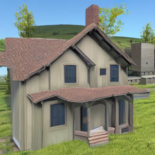 Image similar to professional photogrammetry model of a house