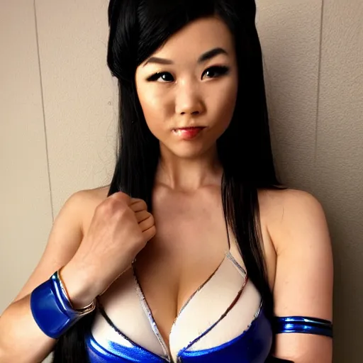 Image similar to a photo of a woman cosplaying as Chun-Li, realistic, high definition