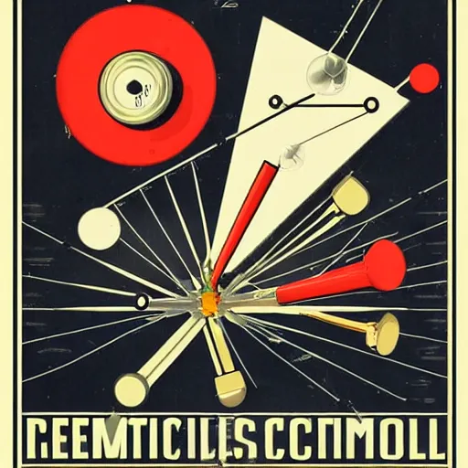 Prompt: artdeco retro image of retro chemistry school equipment