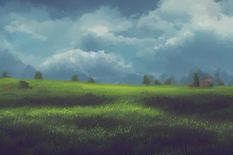 Image similar to landscape, summer, morning, beautiful cloud, quiet, no people, trending on artstation, trending on deviantart, pixelart, pixelperfect, pixel art, pixel, color limit, nearest neighbor, hard edges, art of Kirokaze pixel, art of Regular FHC, art of Pixel Jeff Franek, art of Aaron Hain, art of kryssalian