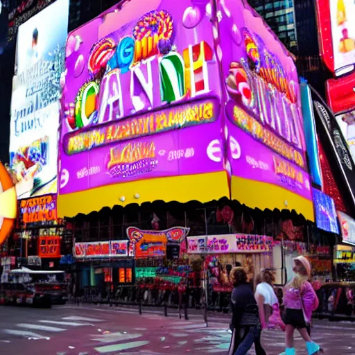 Image similar to a big candyland shop in times square