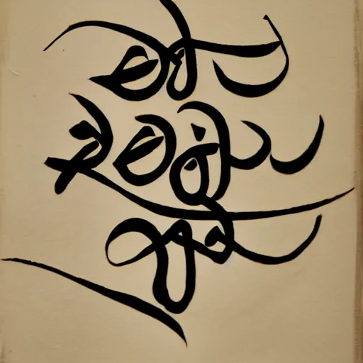 Image similar to hindi calligraphy