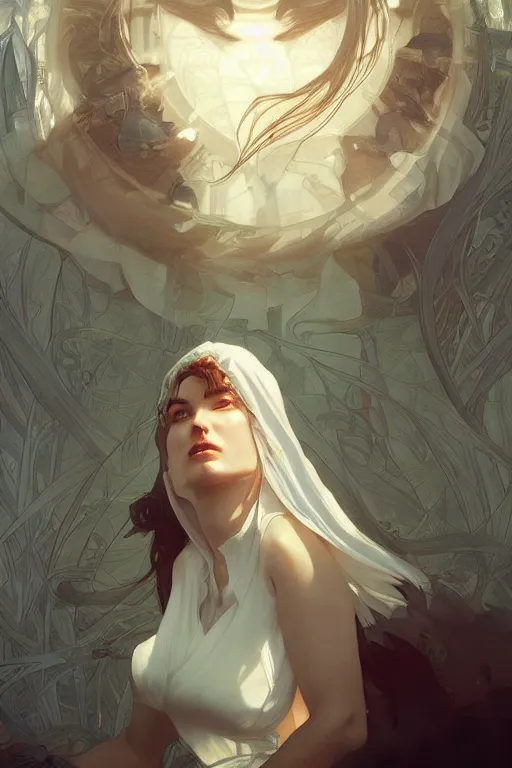 Prompt: maid, Elden ring, digital painting, highly detailed, artstation, concept art, illustration, smooth, sharp focus, art by artgerm and greg rutkowski and alphonse mucha and loish and WLOP