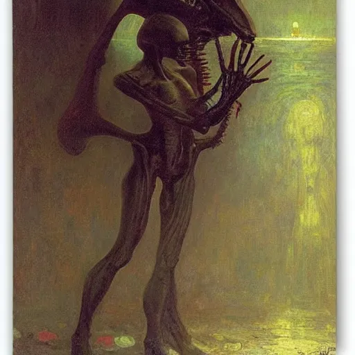 Image similar to alien by ilya repin