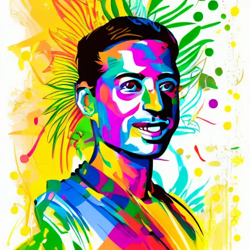 Prompt: colorful vector portrait