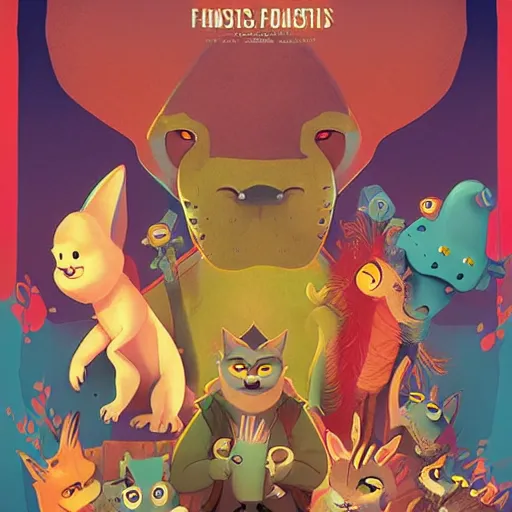 Prompt: Fantastic Animals 1, movie poster, artwork by Cory Loftis