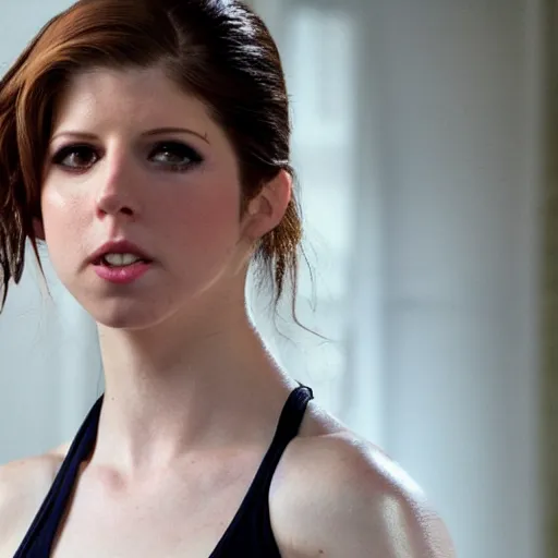 Image similar to still of Anna Kendrick as Ricky Balboa in Rocky remake 2029