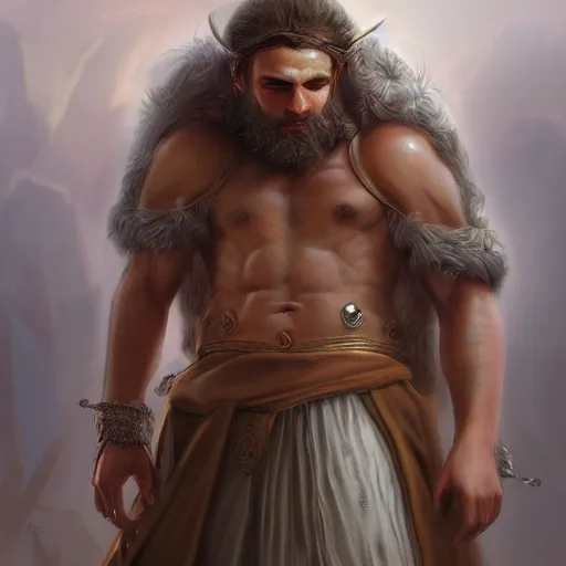 Image similar to Greek man, high resolution fantasy concept art, realistic, intricate details, soft lighting