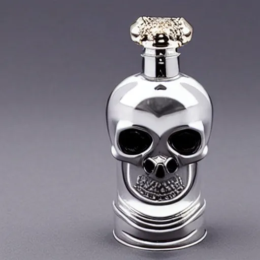 Image similar to boar shaped perfume bottle with a skull