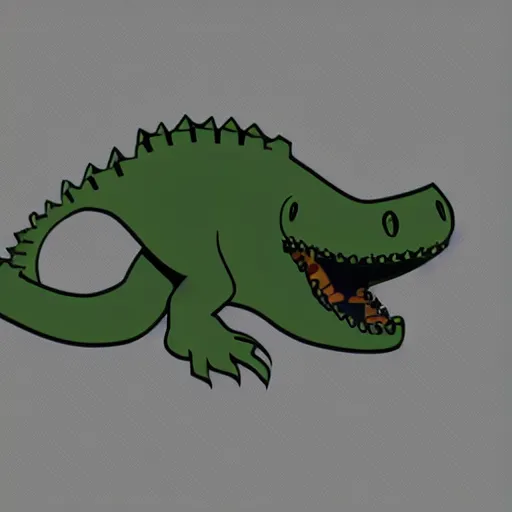 Prompt: cyborg crocodile but minimalistic corporative art, trending on artstation, minimalism