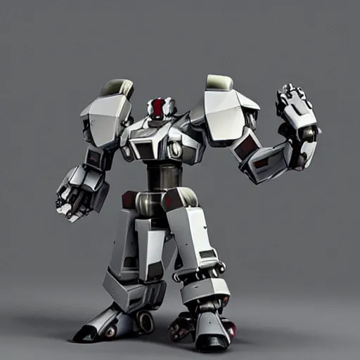 Image similar to mecha with flat head