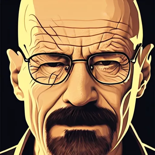 Image similar to a detailed portrait of walter white vaping, art illustration, incredibly highly detailed and realistic, 8 k, sharp focus