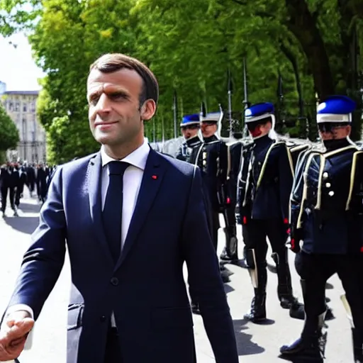 Image similar to Emmanuel Macron in Shinning