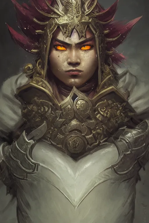 Image similar to sakimi chan, legendary warrior, heroic fighter, world of warcraft, diablo, tattoos, decorative ornaments, battle armor, by carl spitzweg, ismail inceoglu, vdragan bibin, hans thoma, greg rutkowski, alexandros pyromallis, perfect face, sharply focused, sharply detailed, centered, rule of thirds, realistic shading