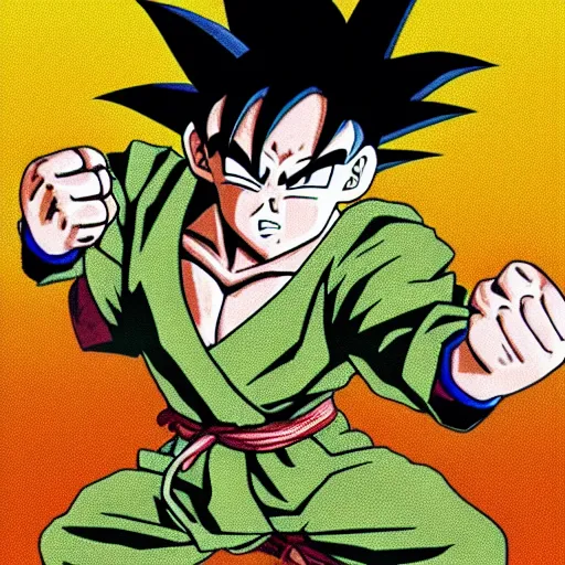 Image similar to goku with his weed gi