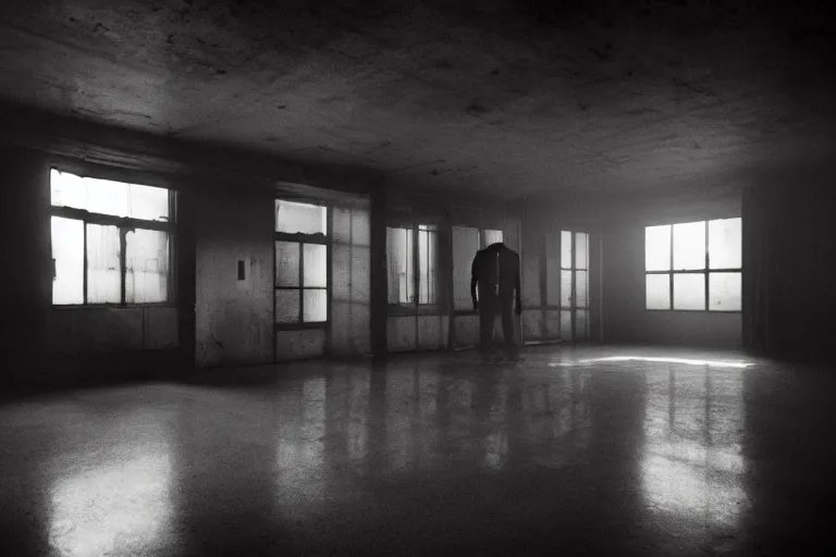Image similar to film still empty apartment, moody, gritty neon noir by emmanuel lubezki