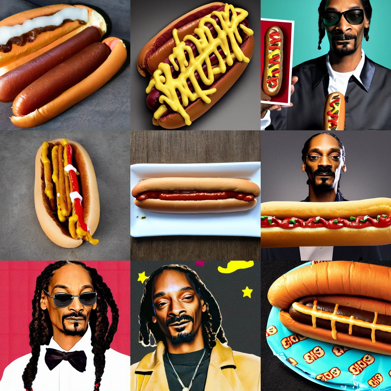 Prompt: snoop dogg hot dog,