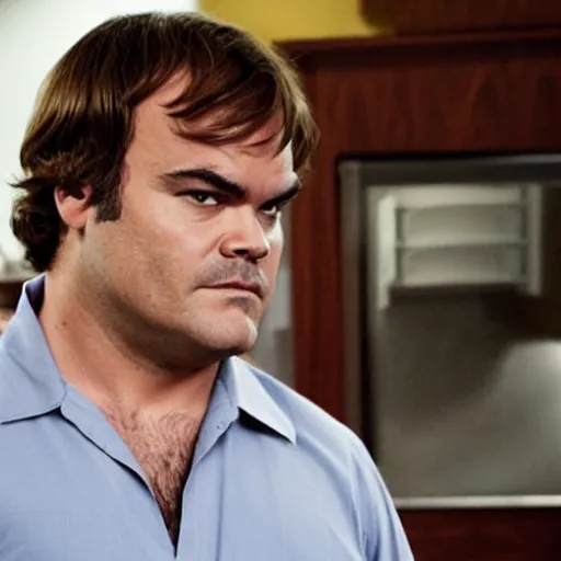 Image similar to jack black as dexter morgan, tv still