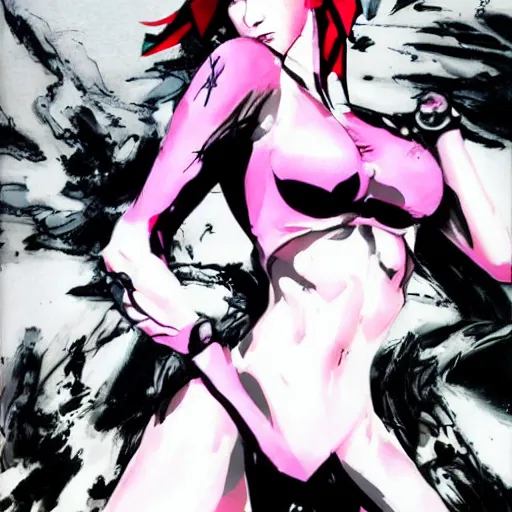 Image similar to juri han from street fighter, yoji shinkawa