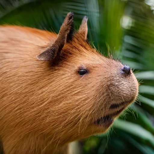 Prompt: coconut with the face of a capybara