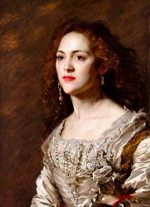 Image similar to , , amy jo johnson ,, Dramatic, Edge, Good, Infused, Backlight, De-Noise, VFX, insanely detailed and intricate, hypermaximalist, facial ,elegant, ornate, hyper realistic, super detailed, by Anthony Van Dyck, by Ivan Shishkin, by John Constable