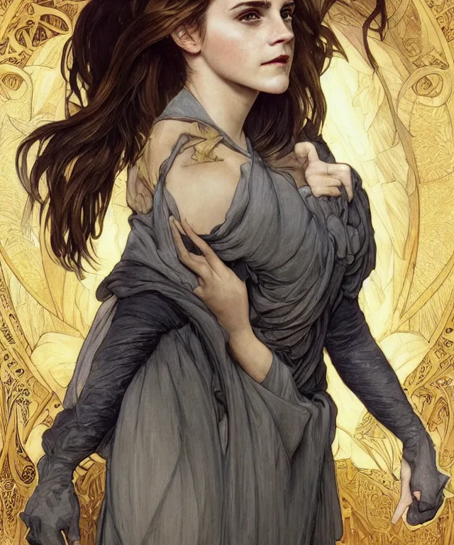 Image similar to Emma Watson as Lucifer morningstar, highly detailed, digital painting, artstation, concept art, smooth, sharp focus, illustration, ArtStation, art by artgerm and greg rutkowski and alphonse mucha and J. C. Leyendecker and Edmund Blair Leighton and Katsuhiro Otomo and Geof Darrow and Phil hale and Ashley wood and Ilya repin and Charlie Bowater