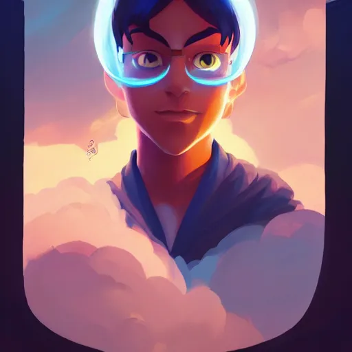 Image similar to face icon stylized minimalist wizard of the coast, loftis, cory behance hd by jesper ejsing, by rhads, makoto shinkai and lois van baarle, ilya kuvshinov, rossdraws global illumination