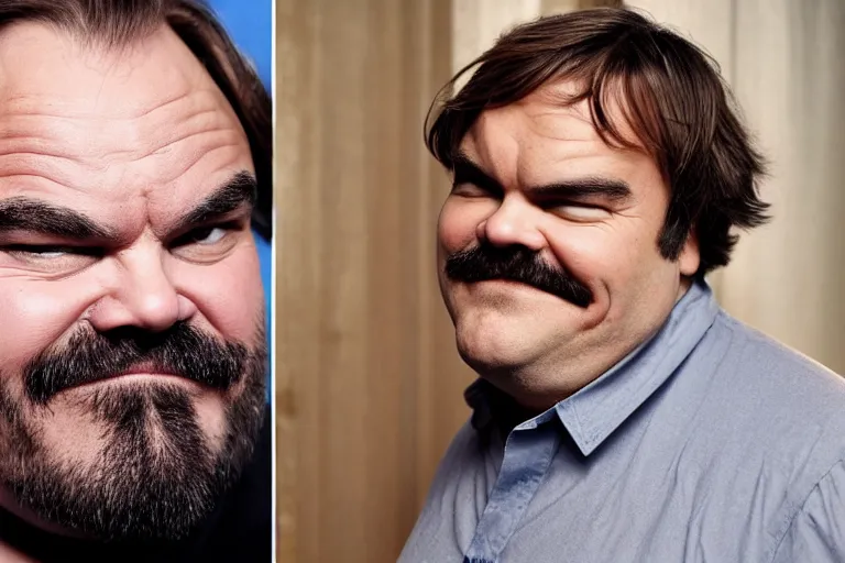 Image similar to Jack Black on hormone blockers and estrogen